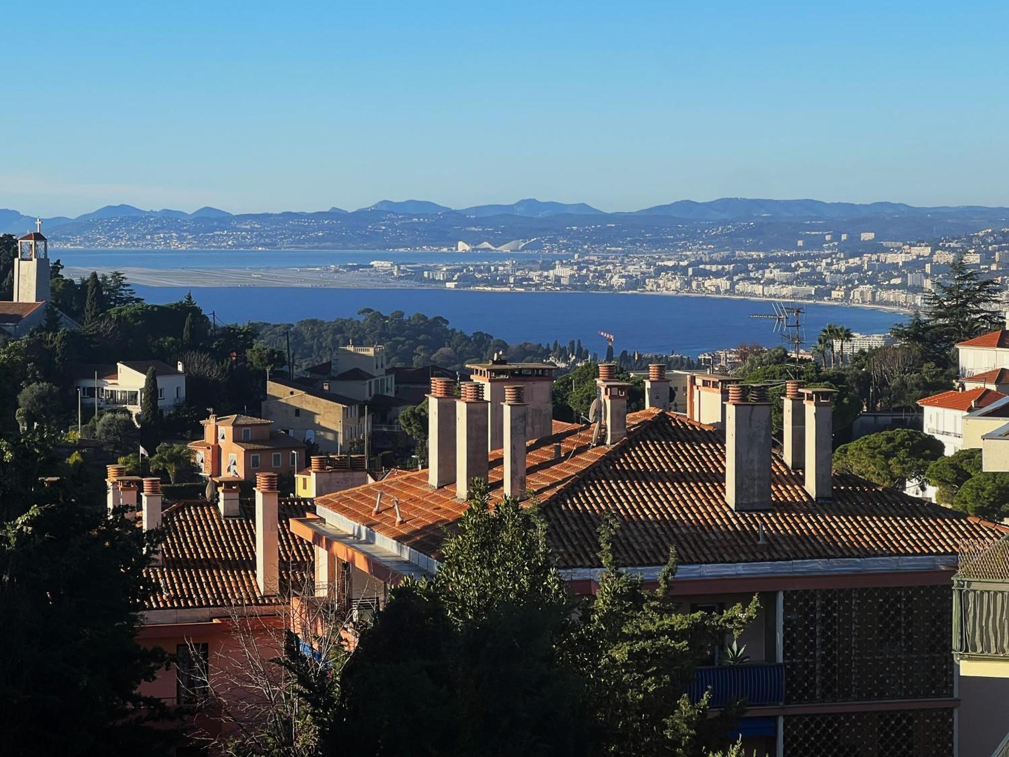 Agreable 3 Pieces Climatise Avec Vue Mer Et Parking Villefranche-sur-Mer Exterior foto